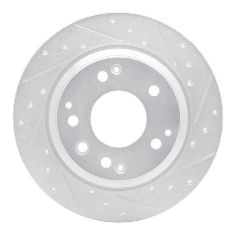 Acura RL Brake Rotor (1) - Rear Right - R1 Concepts - Drilled & Slotted - Silver - `99-`01 Acura RL Brake Rotor (1) - Rear Right - R1 Concepts - Drilled & Slotted - Silver - `99-`01